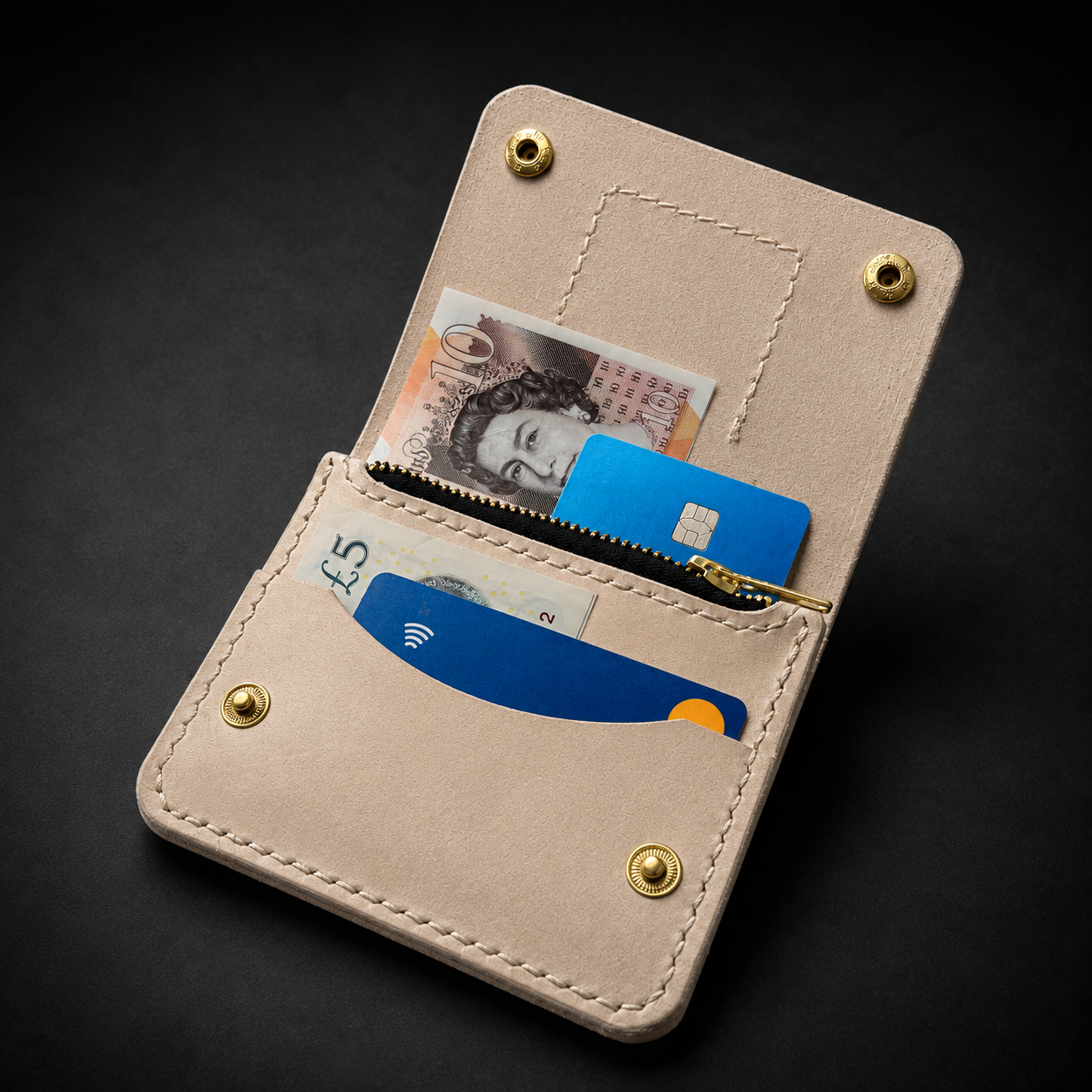 ****PRE-ORDER**** Duz Denim "Clobber Calm Supply Co." Wallet (Veg Tan)