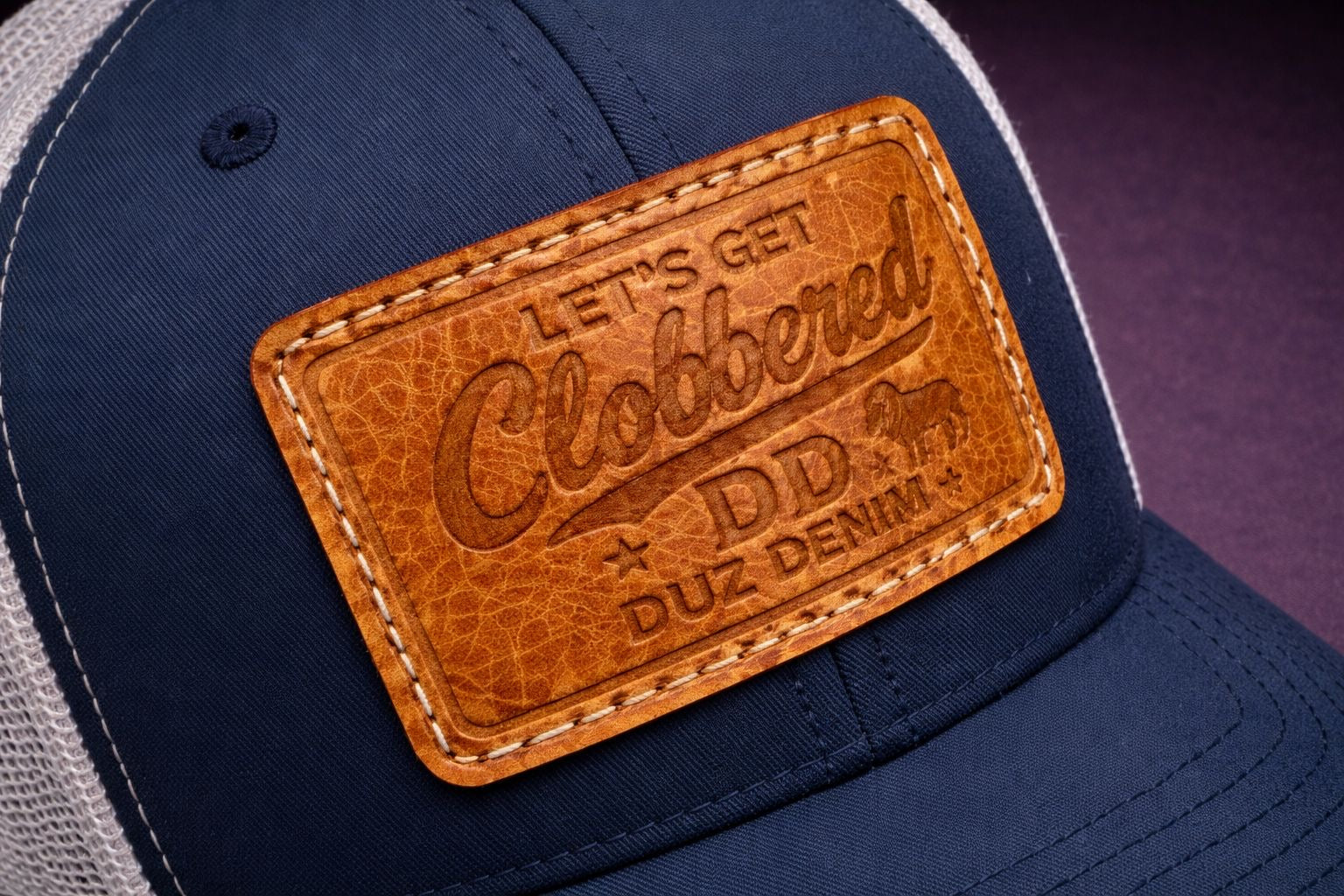 DUZ DENIM-"LET'S GET CLOBBERED"-RETRO TRUCKER CAP