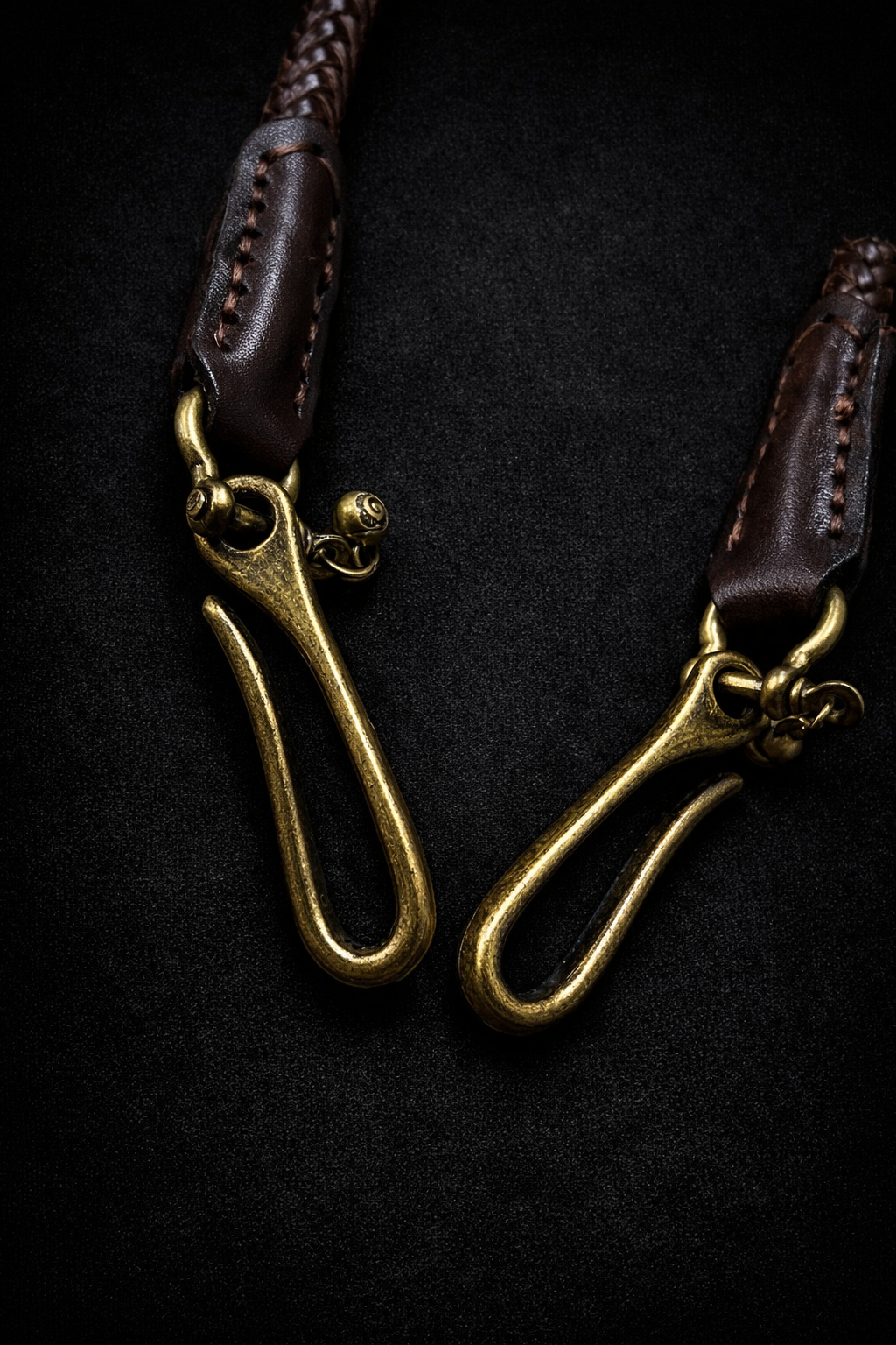 DUZ DENIM-BRAIDED LEATHER TETHER LANYARD