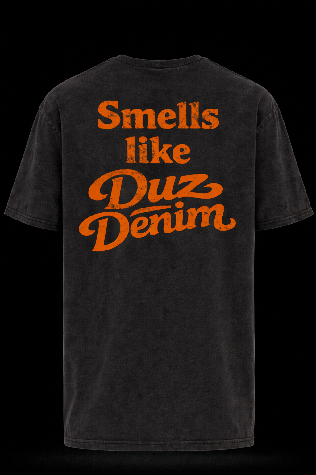 DUZ DENIM-"SMELLS LIKE DUZ DENIM" TEE-L/XL/2XL-BLACK WASH