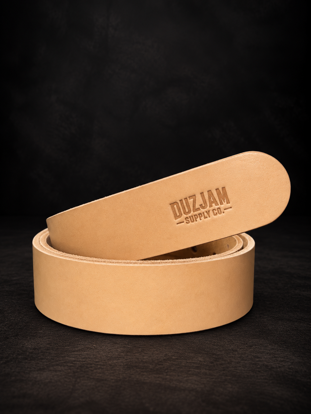 Duz Denim "DuzJam Supply Co." The Double Buck Lifelong Belt (Veg Tan)