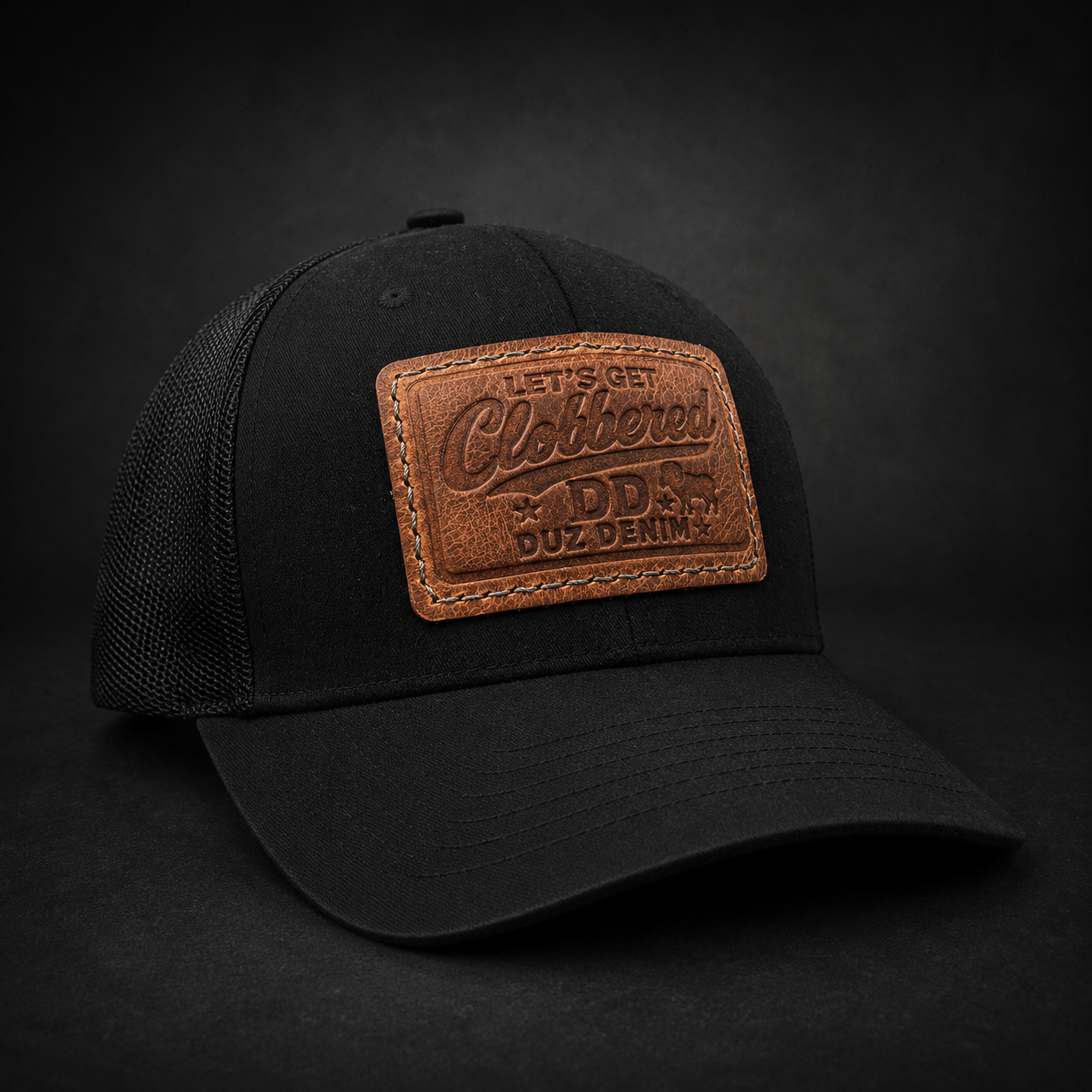 Duz Denim "Let's Get Clobbered" Trucker (Black)