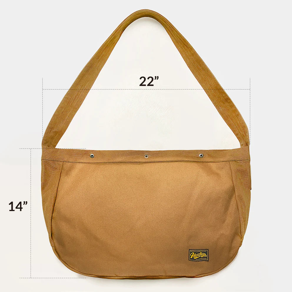 BZEN PMB22-14R CANVAS MAIL MAN BAG-12OZ-RUST
