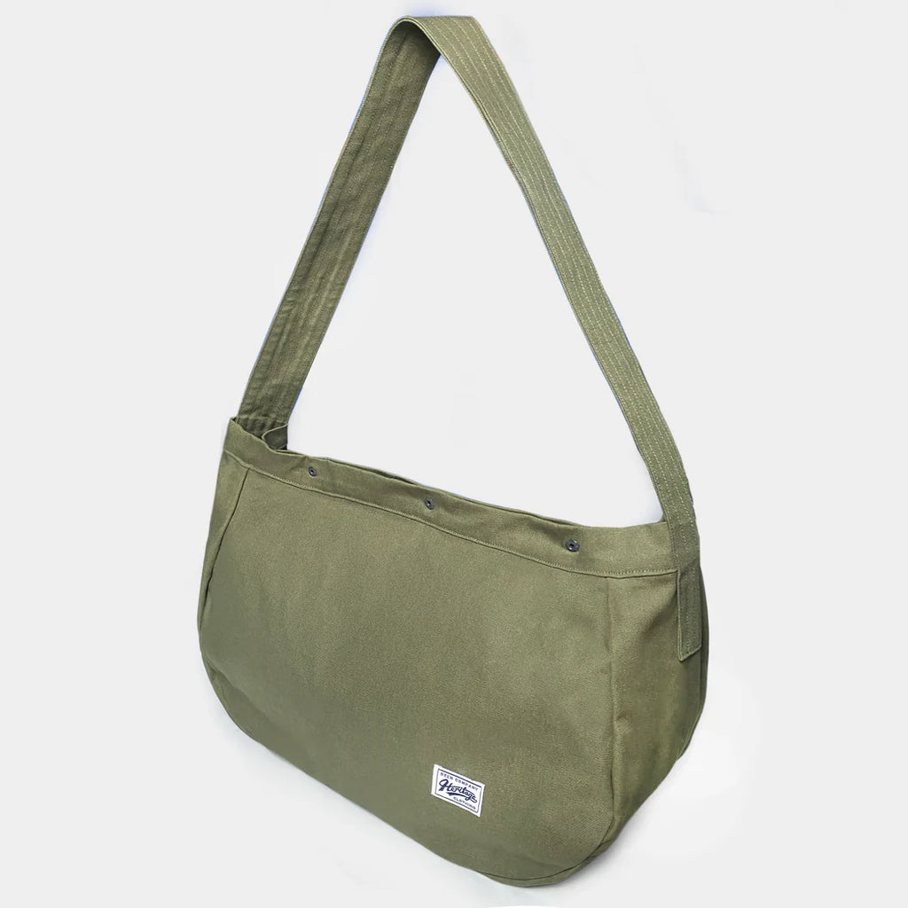 BZEN PMB22-14AG CANVAS MAIL MAN BAG-12OZ-ARMY GREEN