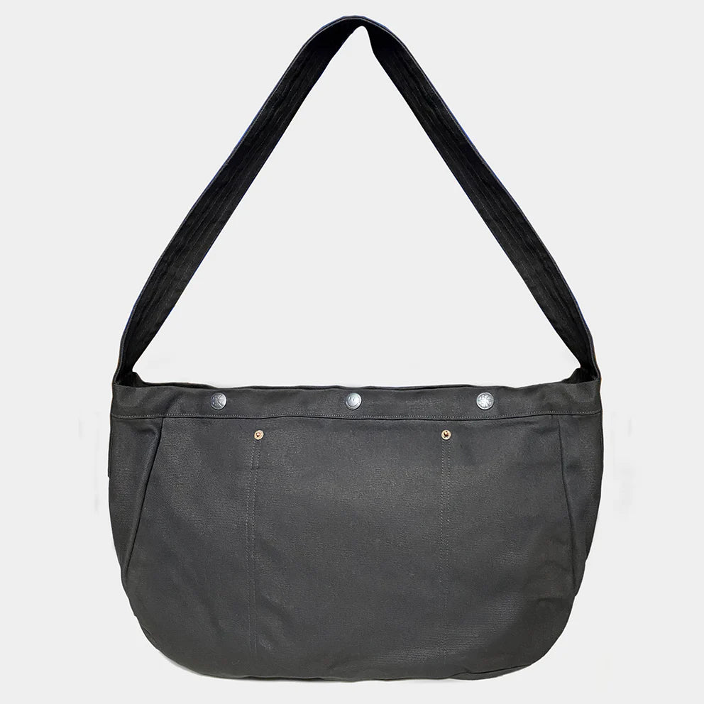 BZEN PMB22-14BLK CANVAS MAIL MAN BAG-12OZ-BLACK