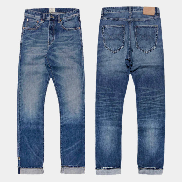 BZEN M.1258-BILLY SLIM STRAIGHT- 13.5oz- SELVEDGE- AZURE