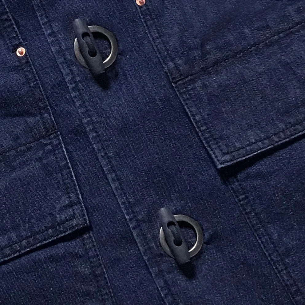 BZEN M.3195-BRETON REGULAR FIT 6 POCKET DENIM JACKET-12oz-E0 RINSE INDIGO