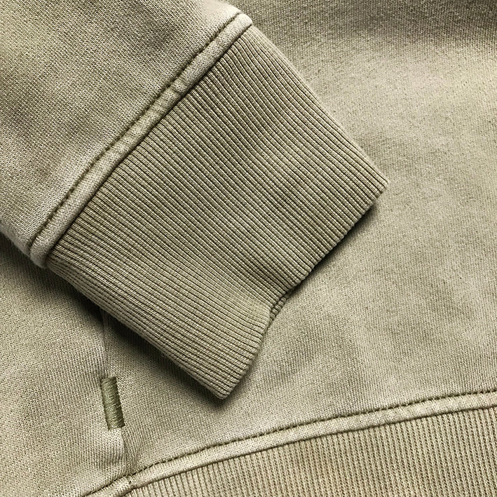 BZEN UNARMY - M.3257-VILMER REGULAR FIT 4 BUTTON MOCKNECK HENLEY TOP- VEGGIE GREEN