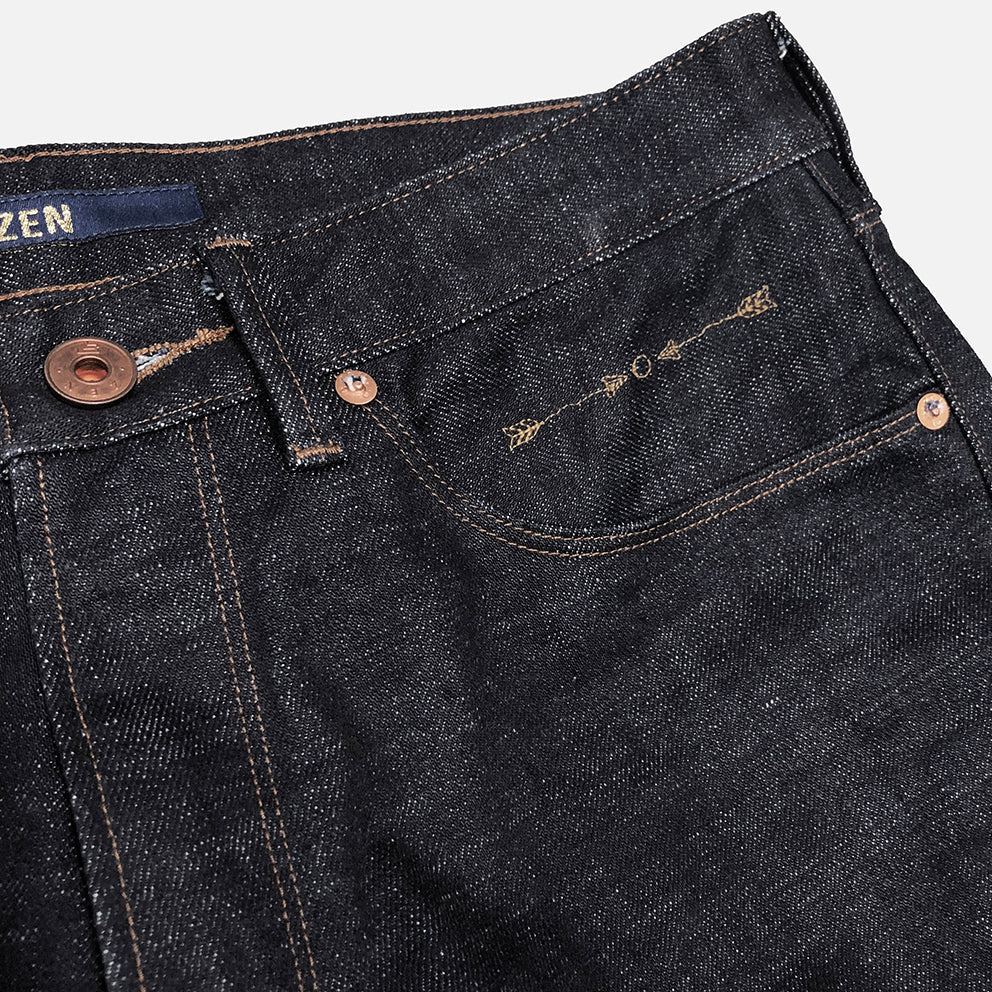 BZEN M.1098 EL PASO-TUF H17 REGULAR STRAIGHT 5 POCKET DYNEEMA YARN INDIGO SELVEDGE DENIM JEAN-17OZ-HRH INDIGO