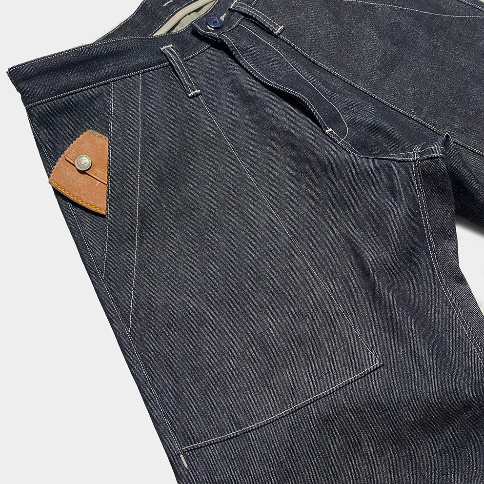 BZEN M.1113R NASH-I REGULAR FIT 4 POCKET MILITARY INSPIRED RAW SELVEDGE PANT-12.5OZ-RAW INDIGO