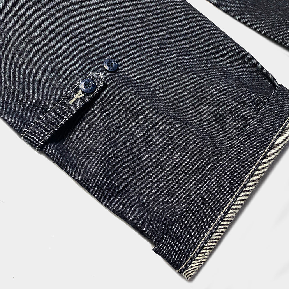 BZEN M.1113R NASH-I REGULAR FIT 4 POCKET MILITARY INSPIRED RAW SELVEDGE PANT-12.5OZ-RAW INDIGO