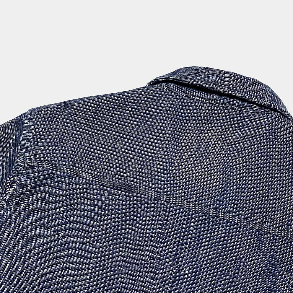 BZEN M.3139R DESPERADO-DW REGULAR FIT 2 POCKET DOBBIE WEAVE DENIM UNLINED COSSACK JACKET-10.5OZ-E0 INDIGO