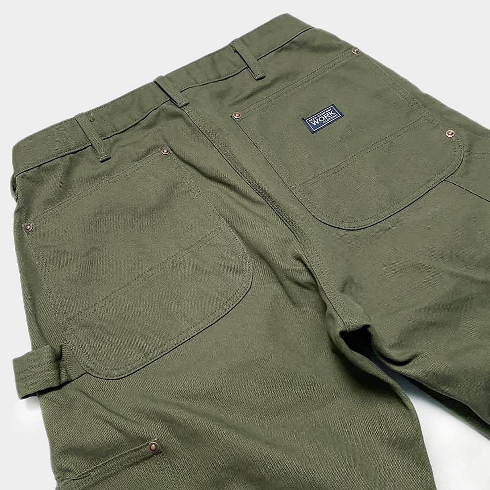 BZEN M.1279 JETHRO-CAG REGULAR FIT DOUBLE PANEL FRONT 6 POCKET CANVAS PAINTER JEAN-12.5OZ-E0 ARMY GREEN