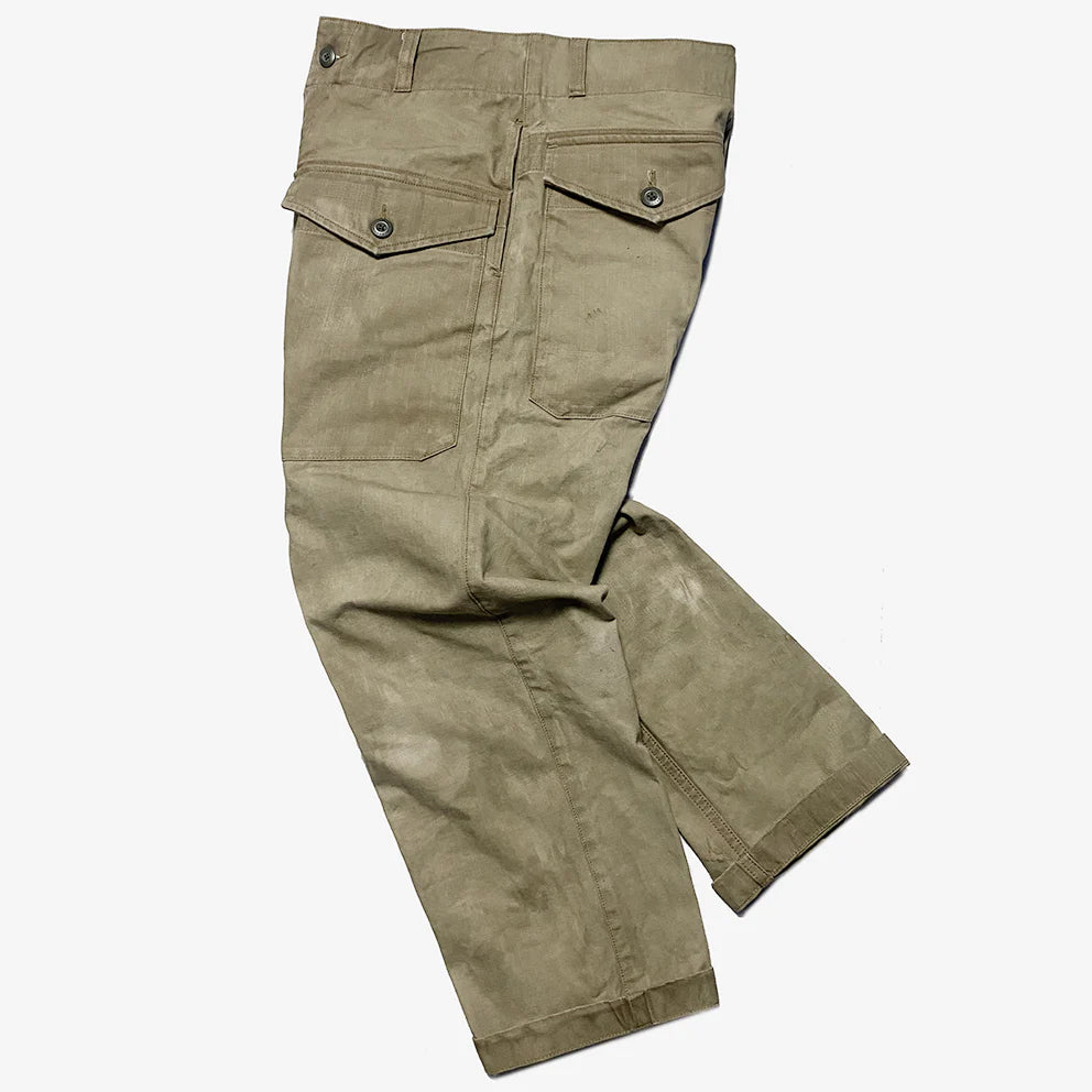 BZEN M.1119R L32 RANGER-MGC6 REGULAR FIT BRITISH MILITARY INSPIRED 6 POCKET CANVAS VEGGIE DYED PANT-12.5OZ-E0 MOSS GREEN
