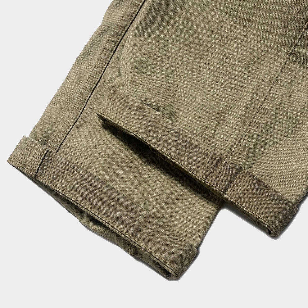 BZEN M.1119R L32 RANGER-MGC6 REGULAR FIT BRITISH MILITARY INSPIRED 6 POCKET CANVAS VEGGIE DYED PANT-12.5OZ-E0 MOSS GREEN