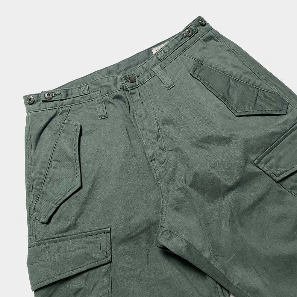 BZEN M.1045 MASH2-T6 REGULAR FIT AERO INSPIRED 6 POCKET TWILL CARGO SHORT-9OZ-E0 GREEN