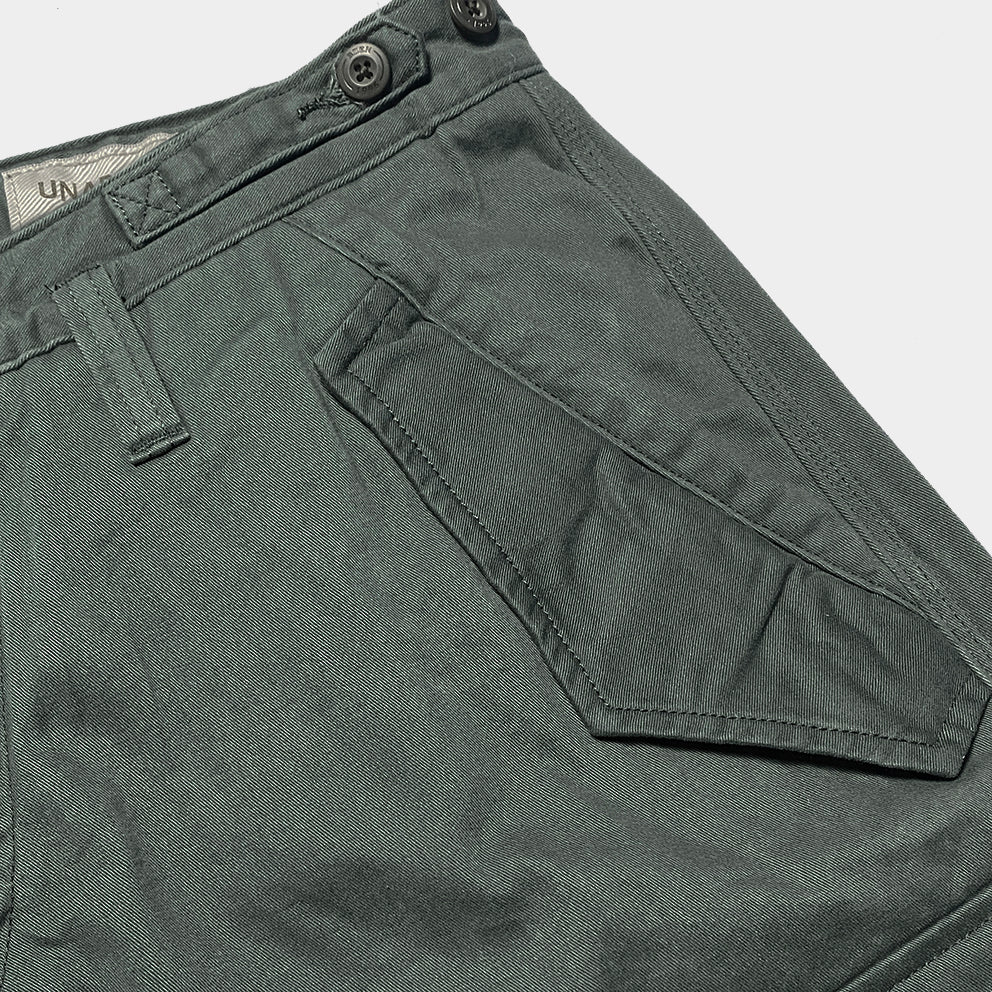 BZEN M.1045 MASH2-T6 REGULAR FIT AERO INSPIRED 6 POCKET TWILL CARGO SHORT-9OZ-E0 GREEN