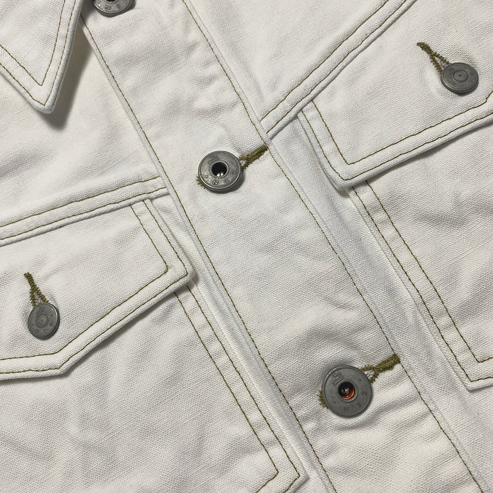 Bzen M.3139RR Garcia 2 WC Reg Fit 4 Pocket White Canvas Jacket 12.5oz (White)
