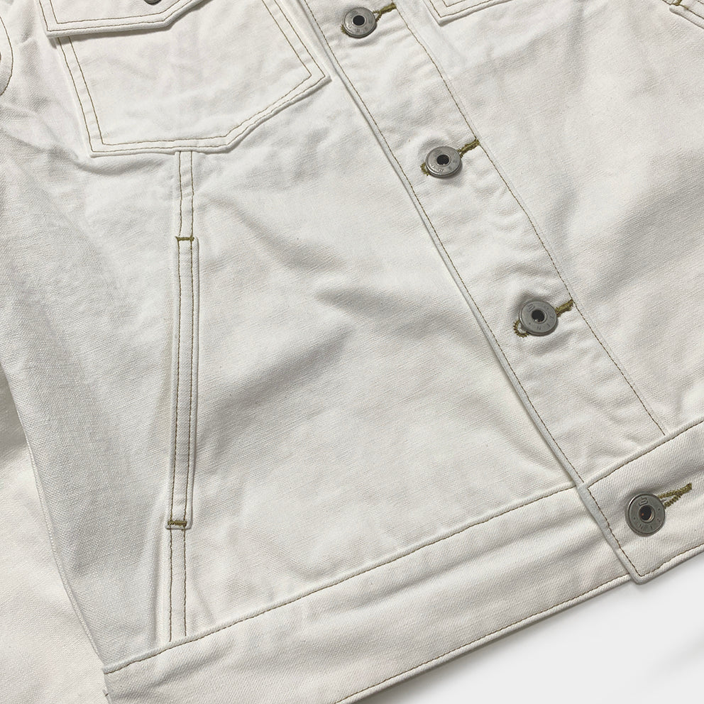 Bzen M.3139RR Garcia 2 WC Reg Fit 4 Pocket White Canvas Jacket 12.5oz (White)