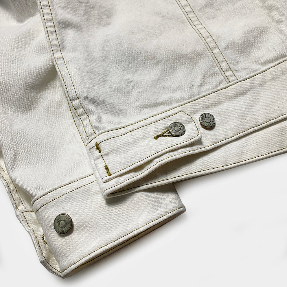 Bzen M.3139RR Garcia 2 WC Reg Fit 4 Pocket White Canvas Jacket 12.5oz (White)