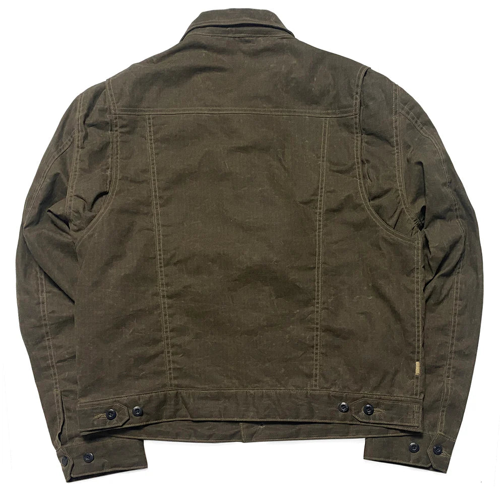 BZEN M.3139RR MAVERICK2-WXT REGULAR FIT 4 POCKET LINED WAXED RIP STOP JACKET-6OZ-WAX TAUPE