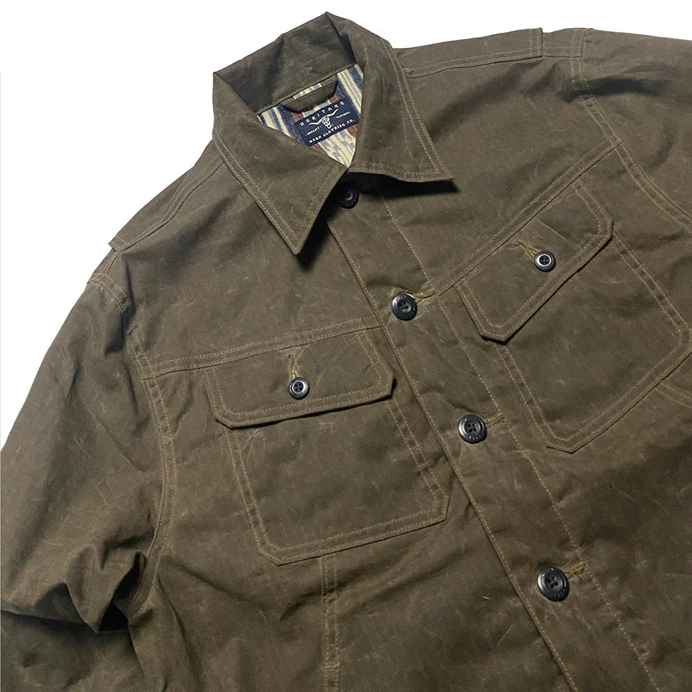 BZEN M.3139RR MAVERICK2-WXT REGULAR FIT 4 POCKET LINED WAXED RIP STOP JACKET-6OZ-WAX TAUPE