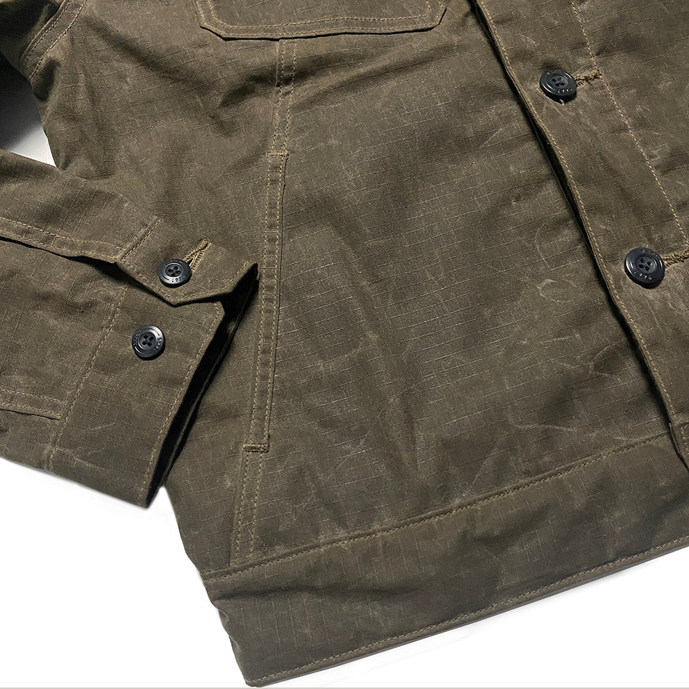 BZEN M.3139RR MAVERICK2-WXT REGULAR FIT 4 POCKET LINED WAXED RIP STOP JACKET-6OZ-WAX TAUPE