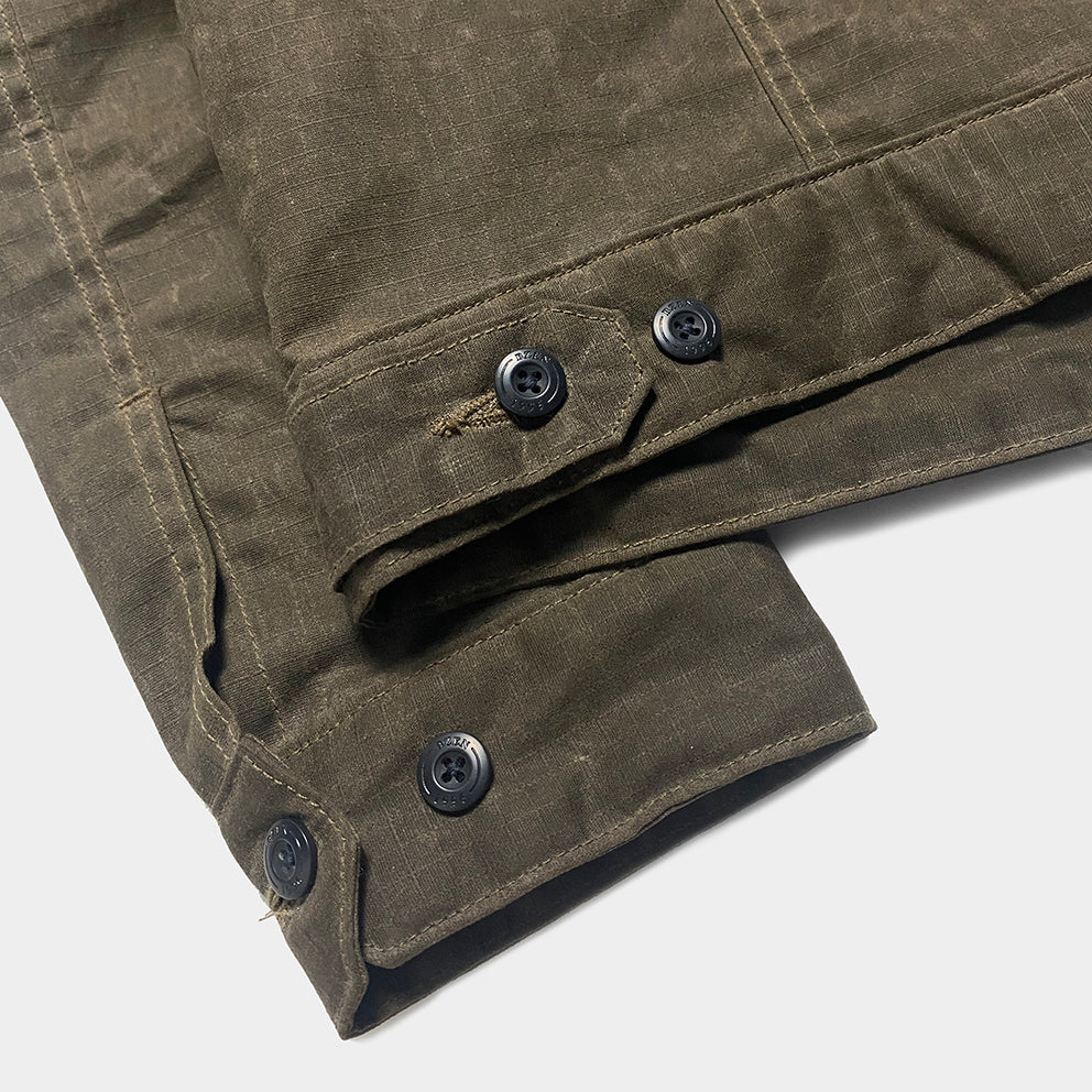 BZEN M.3139RR MAVERICK2-WXT REGULAR FIT 4 POCKET LINED WAXED RIP STOP JACKET-6OZ-WAX TAUPE
