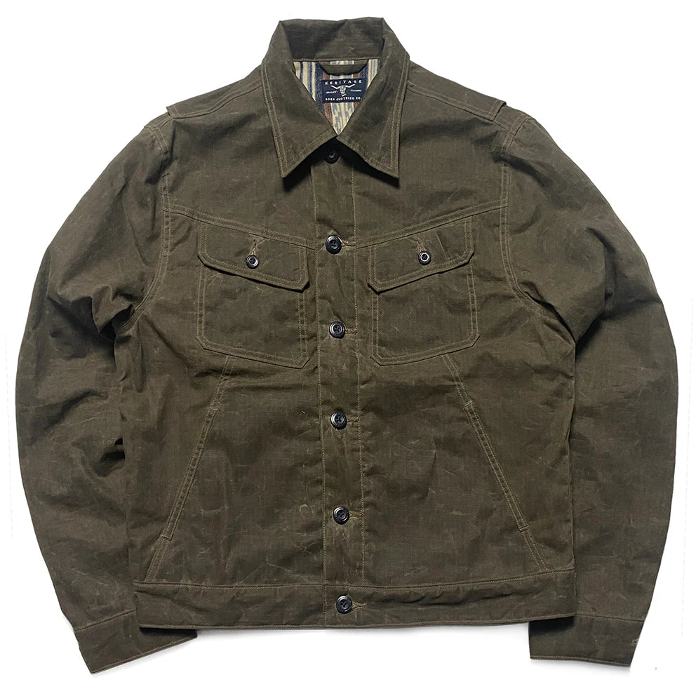 BZEN M.3139RR MAVERICK2-WXT REGULAR FIT 4 POCKET LINED WAXED RIP STOP JACKET-6OZ-WAX TAUPE