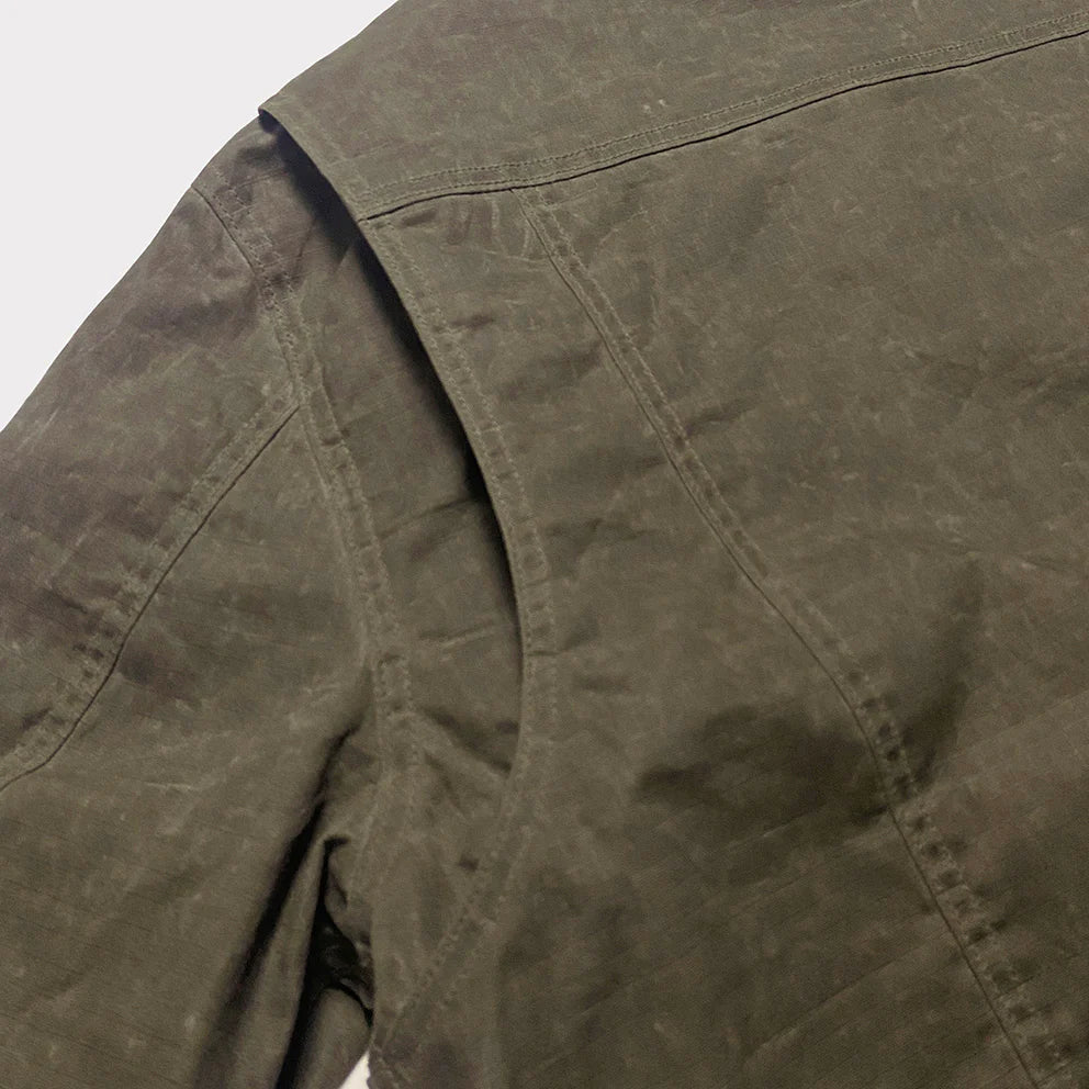 BZEN M.3139RR MAVERICK2-WXT REGULAR FIT 4 POCKET LINED WAXED RIP STOP JACKET-6OZ-WAX TAUPE