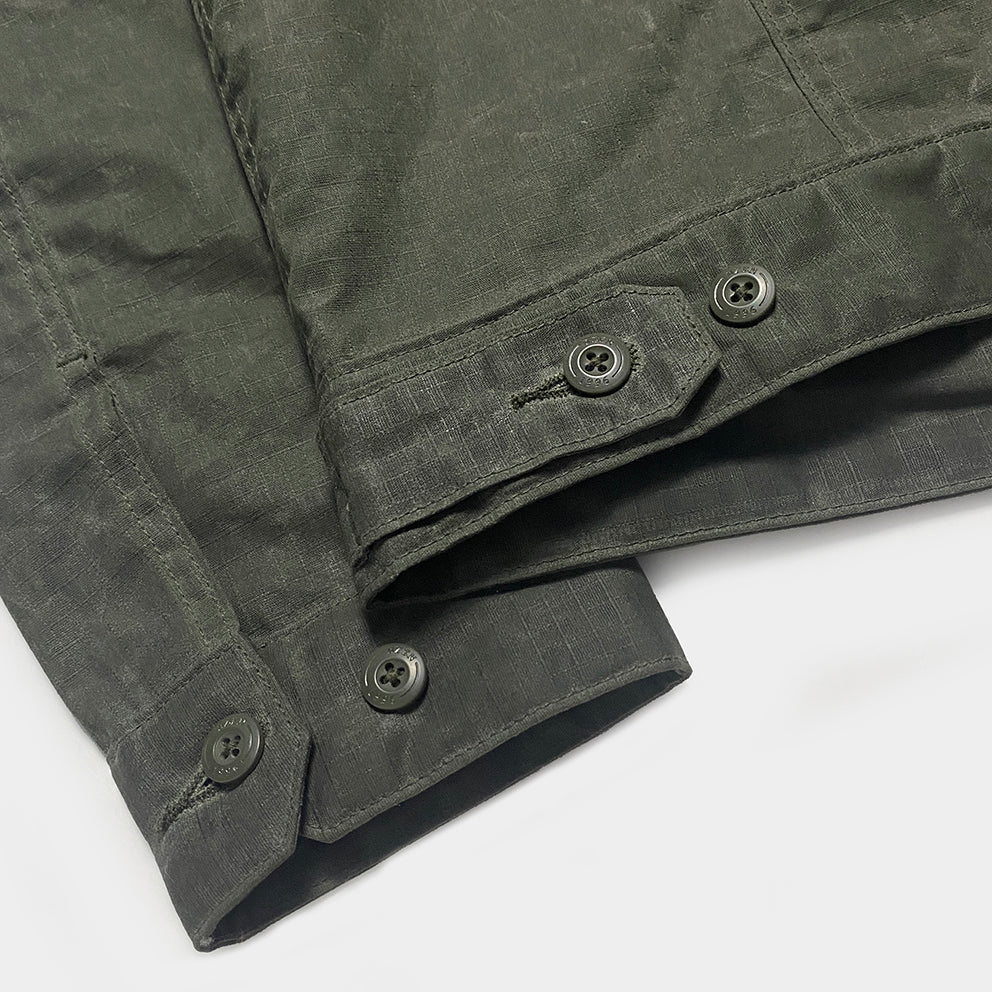 BZEN M.3139RR MAVERICK2-WXK REGULAR FIT 4 POCKET LINED WAXED RIP STOP JACKET-6OZ-WAX KHAKI CAUTION:DO NOT WASH