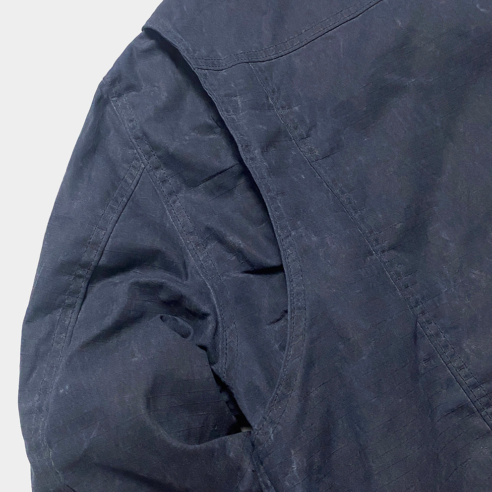 BZEN M.3139RR MAVERICK2-WXN REGULAR FIT 4 POCKET LINED WAXED RIP STOP JACKET-6OZ-WAX NAVY CAUTION:DO NOT WASH