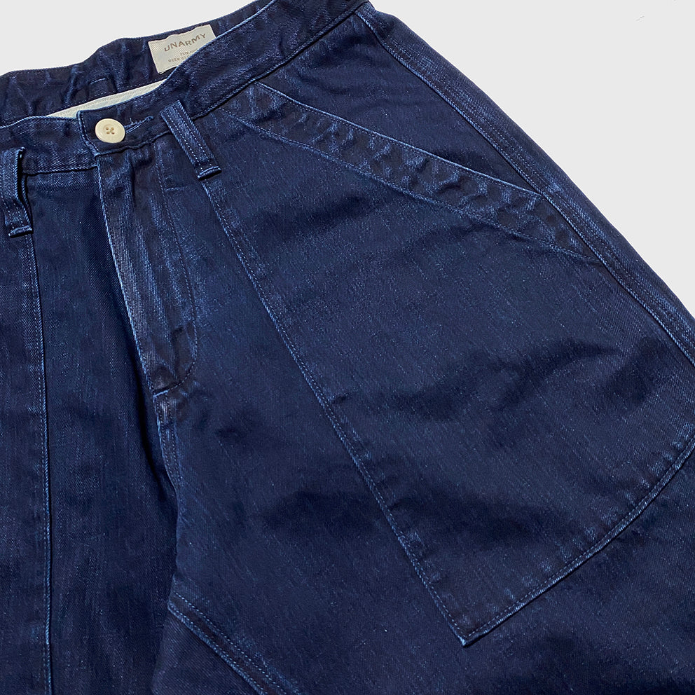 BZEN M.1045R NASH-S-I REGULAR FIT CROSS DYED DENIM SHORT-10.5OZ-E1A INDIGO