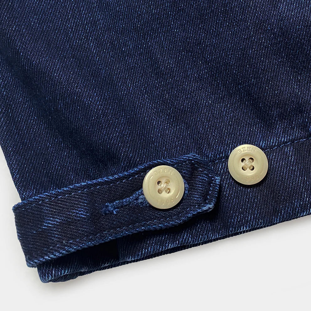 BZEN M.1045R NASH-S-I REGULAR FIT CROSS DYED DENIM SHORT-10.5OZ-E1A INDIGO