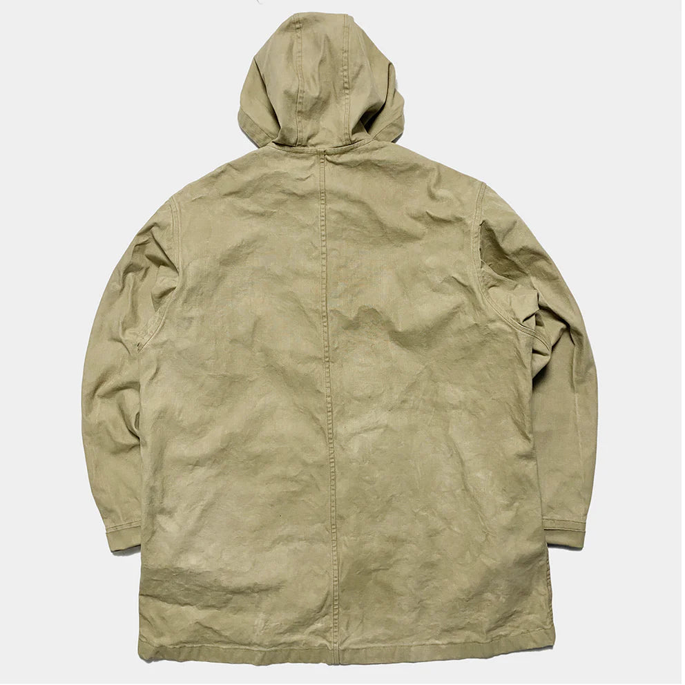 BZEN M.3230RR DUF-CMG REGULAR FIT VEGGIE DYED CANVAS DUFFLE COAT-12OZ-E0 MOSS GREEN