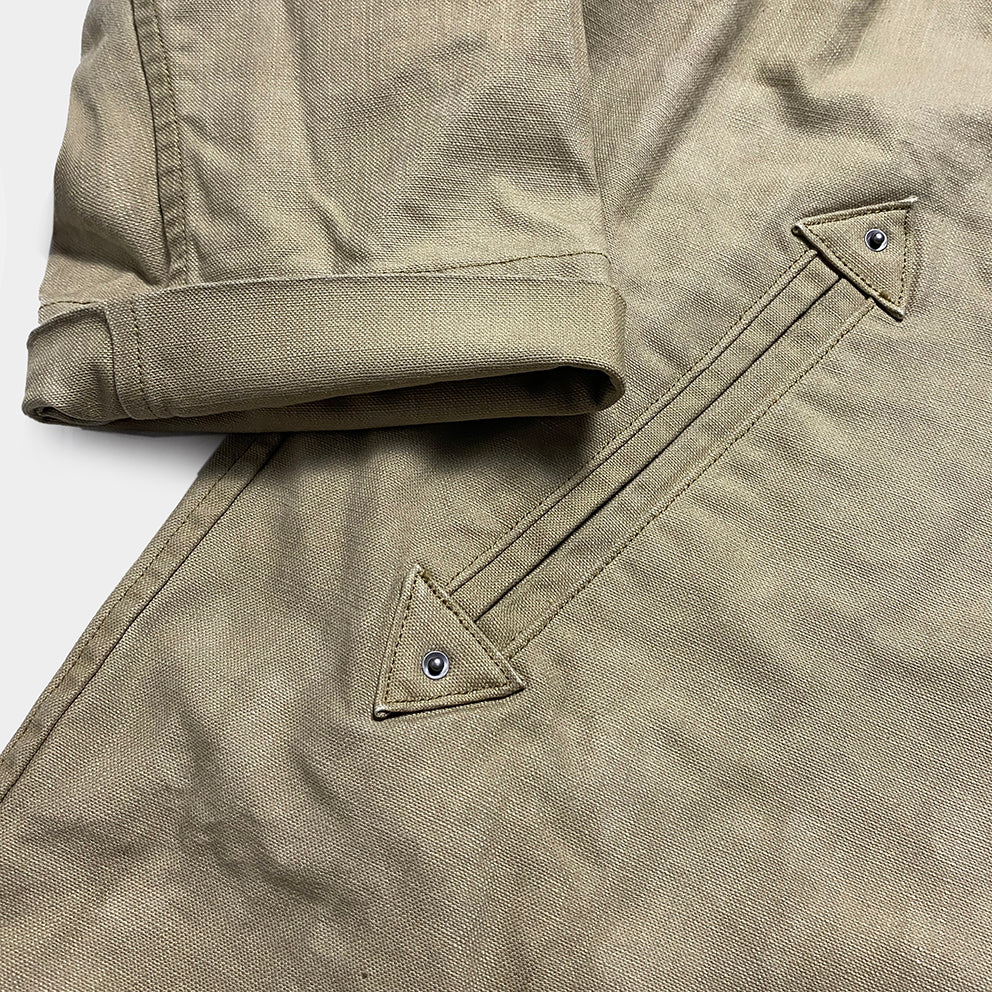 BZEN M.3230RR DUF-CMG REGULAR FIT VEGGIE DYED CANVAS DUFFLE COAT-12OZ-E0 MOSS GREEN