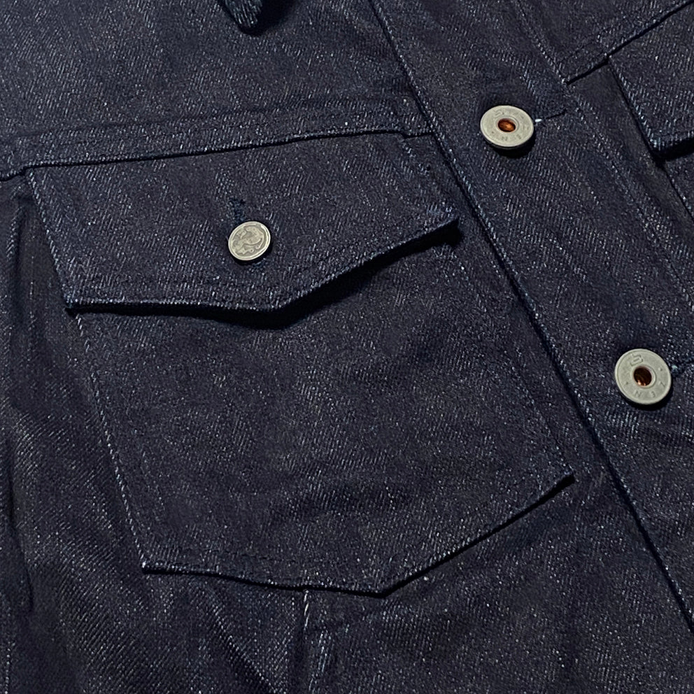 Bzen M.3139RR Garcia 2 18I Regular Fit 18oz Selvedge Denim Jacket 18oz HRH (Indigo)