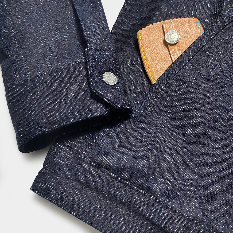 Bzen M.3139RR Garcia 2 18I Regular Fit 18oz Selvedge Denim Jacket 18oz HRH (Indigo)