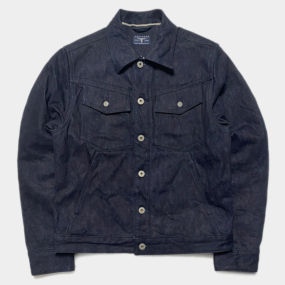 Bzen M.3139RR Garcia 2 18I Regular Fit 18oz Selvedge Denim Jacket 18oz HRH (Indigo)