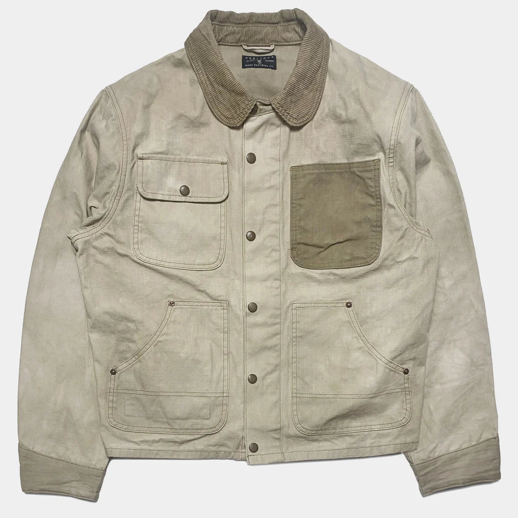 Bzen M.3315 Maverick4 CS Regular Fit Zip Up 4 Pocket Veggie Dyed Canvas Jacket 12.5oz E0 (Sand)