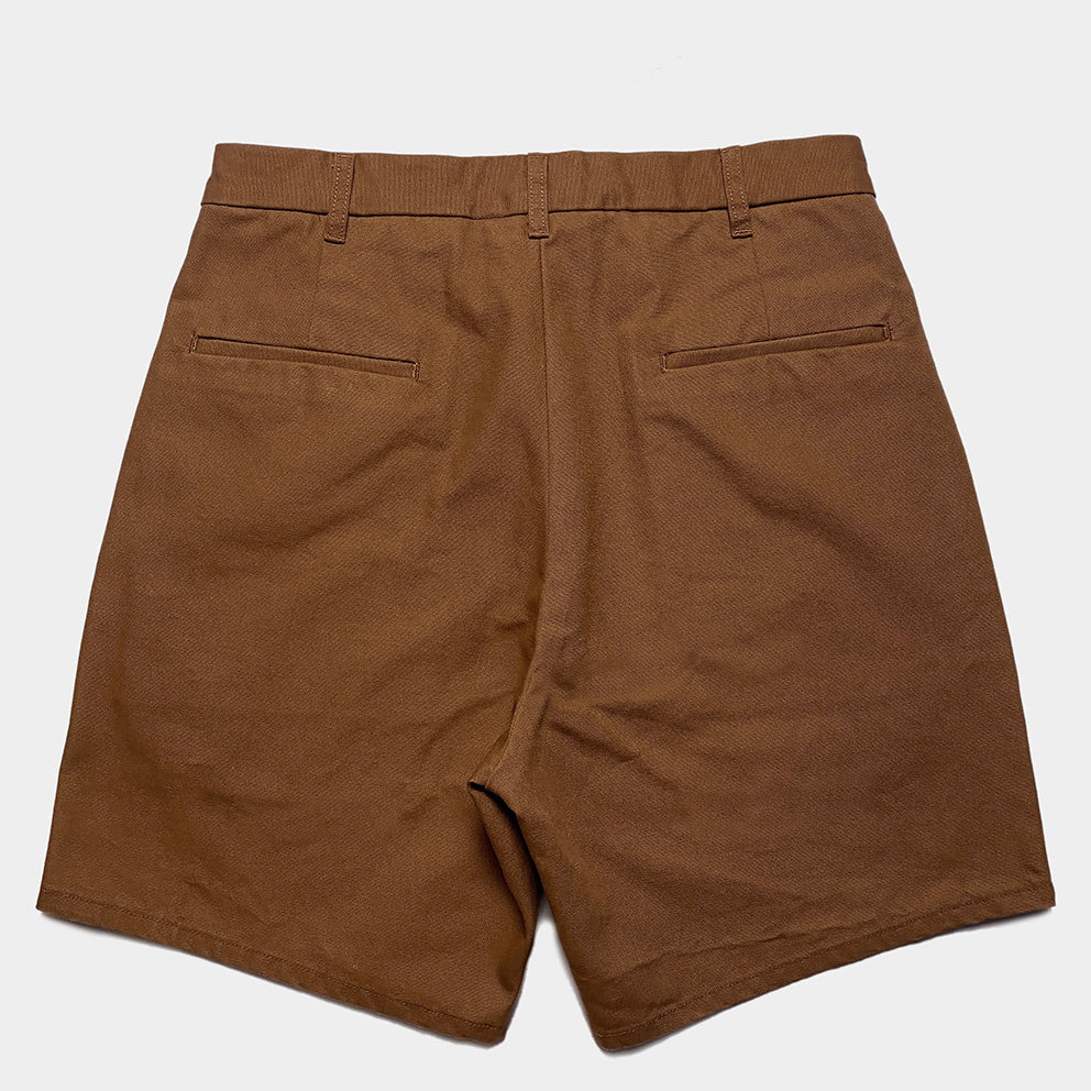 BZEN M.1281 COXON-CR REGULAR FIT CANVAS BERMUDA-12oz-E0 RUST