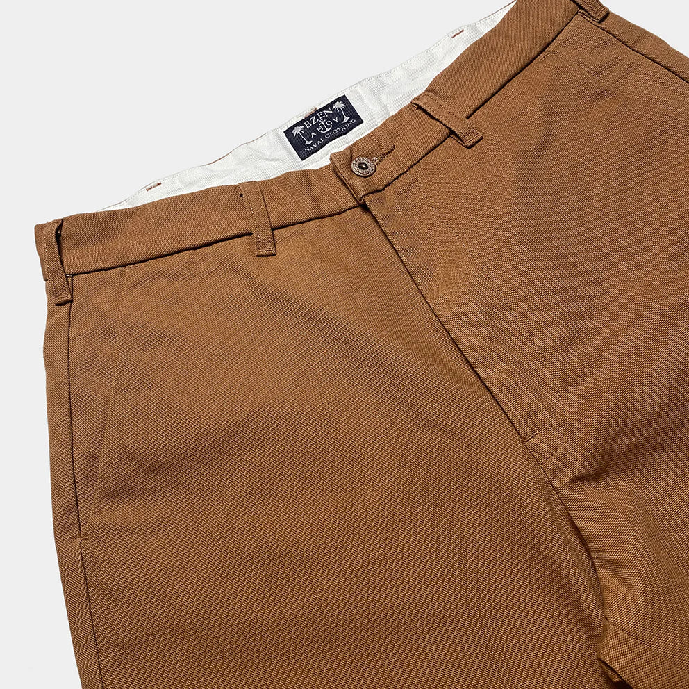BZEN M.1281 COXON-CR REGULAR FIT CANVAS BERMUDA-12oz-E0 RUST