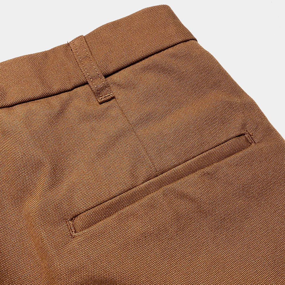 BZEN M.1281 COXON-CR REGULAR FIT CANVAS BERMUDA-12oz-E0 RUST