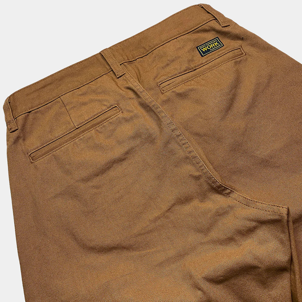 BZEN M.1136 RORY-CR RELAX FIT FLAT FRONT 4 POCKET CANVAS PANT-12OZ-RUST