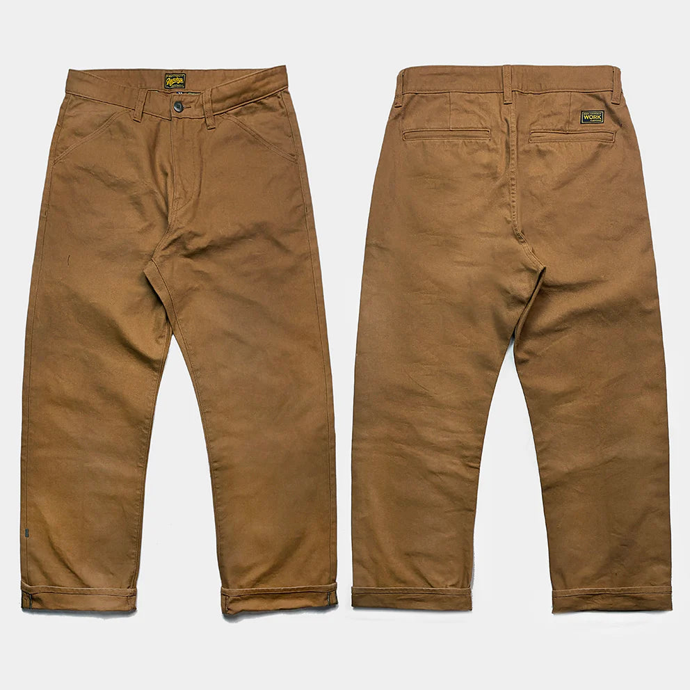 BZEN M.1136 RORY-CR RELAX FIT FLAT FRONT 4 POCKET CANVAS PANT-12OZ-RUST
