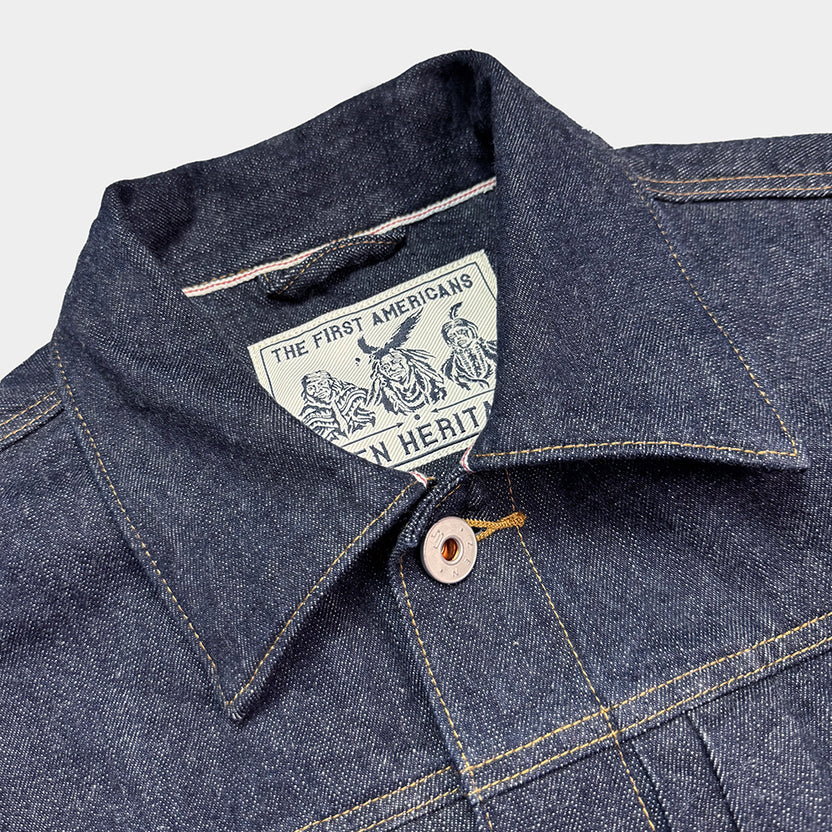 Bzen M.3139RR Geronimo LS12FLS Regular Fit Type 2 Loom State Selvedge Denim Jacket 12.5oz HRH Indigo