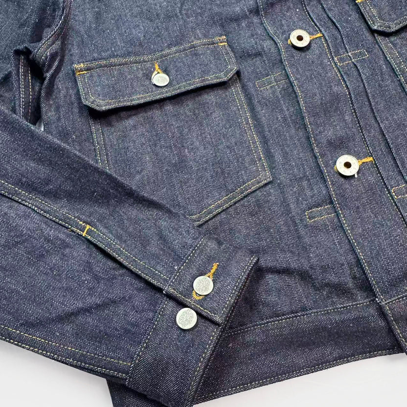 Bzen M.3139RR Geronimo LS12FLS Regular Fit Type 2 Loom State Selvedge Denim Jacket 12.5oz HRH Indigo