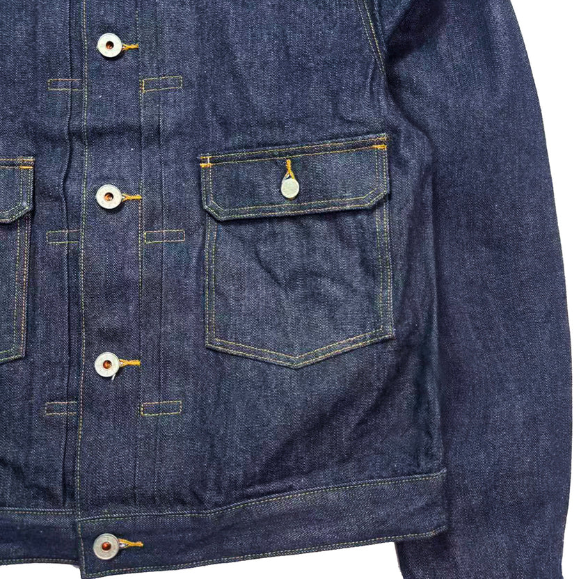 Bzen M.3139RR Geronimo LS12FLS Regular Fit Type 2 Loom State Selvedge Denim Jacket 12.5oz HRH Indigo