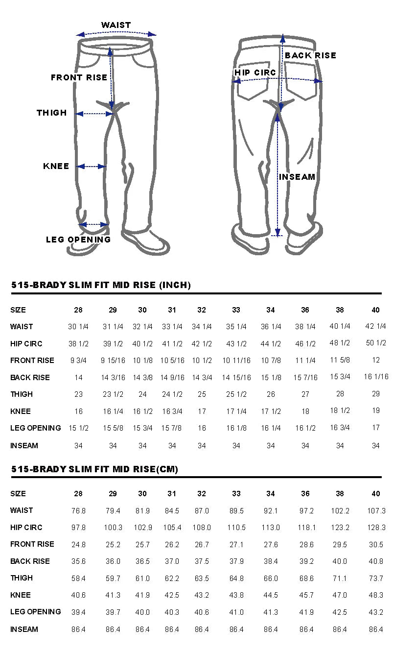 DDL 515-BRADY SLIM FIT STRAIGHT CONE MILLS WHITE OAKS-12.25oz SELVEDGE- L3