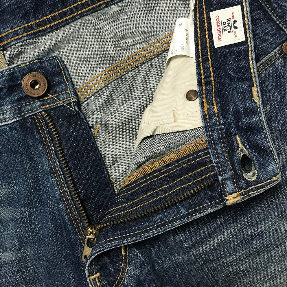 DDL 515-BRADY SLIM FIT STRAIGHT CONE MILLS WHITE OAKS-12.25oz SELVEDGE- L3
